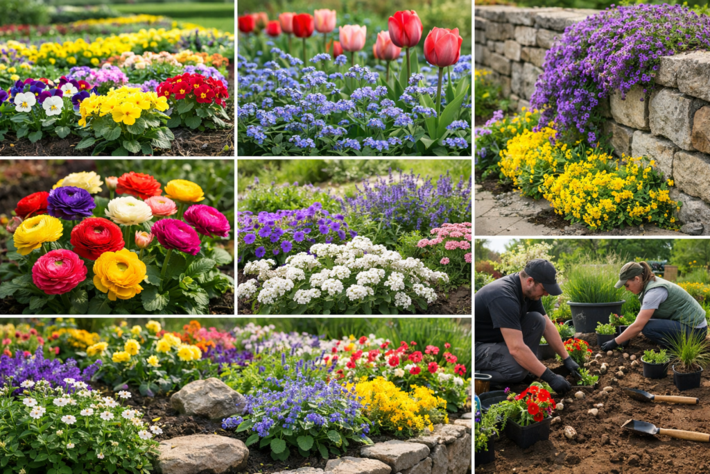 fleurs jardin printemps